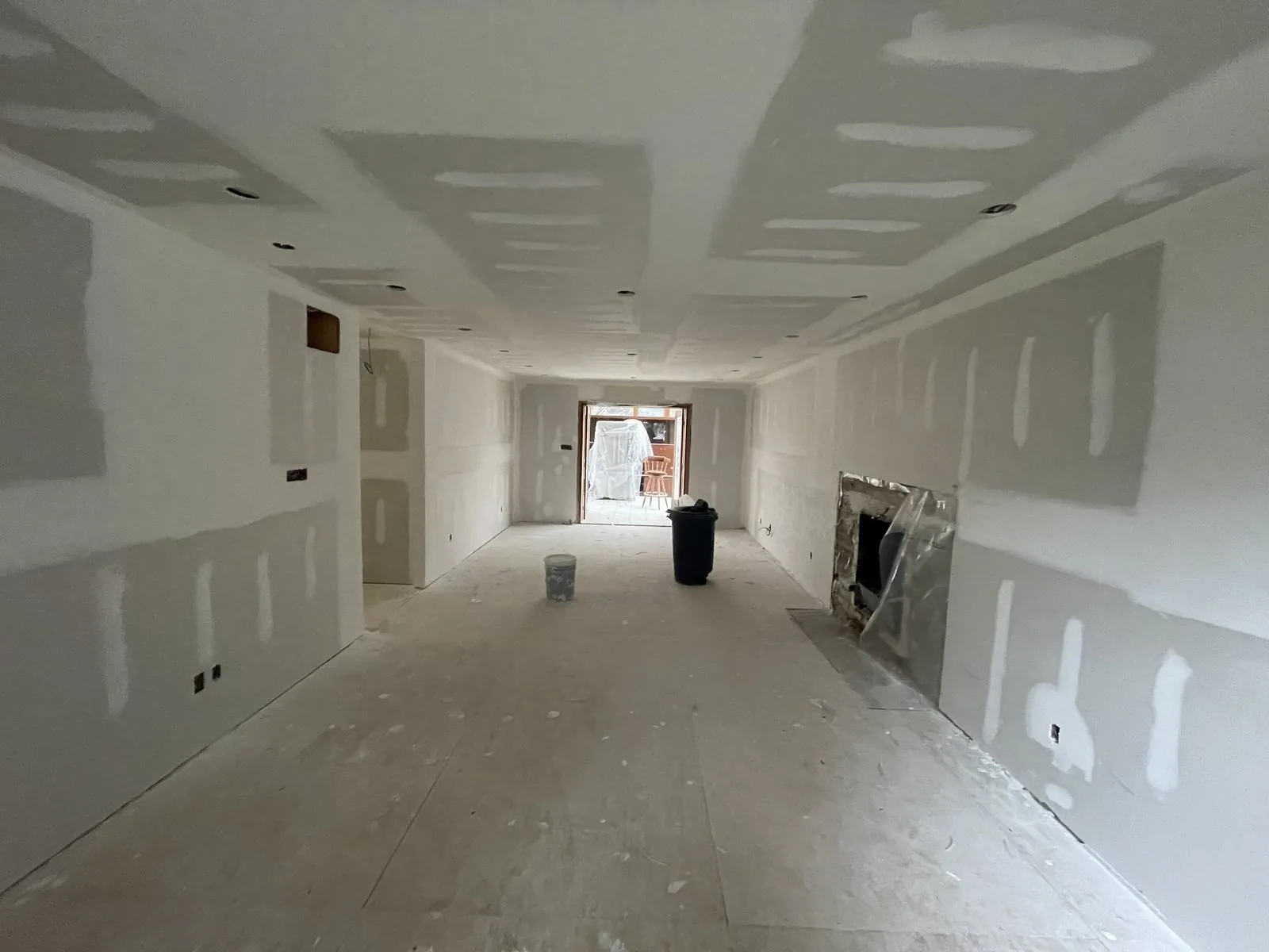 Vaulted ceiling drywall custom home Halton Region