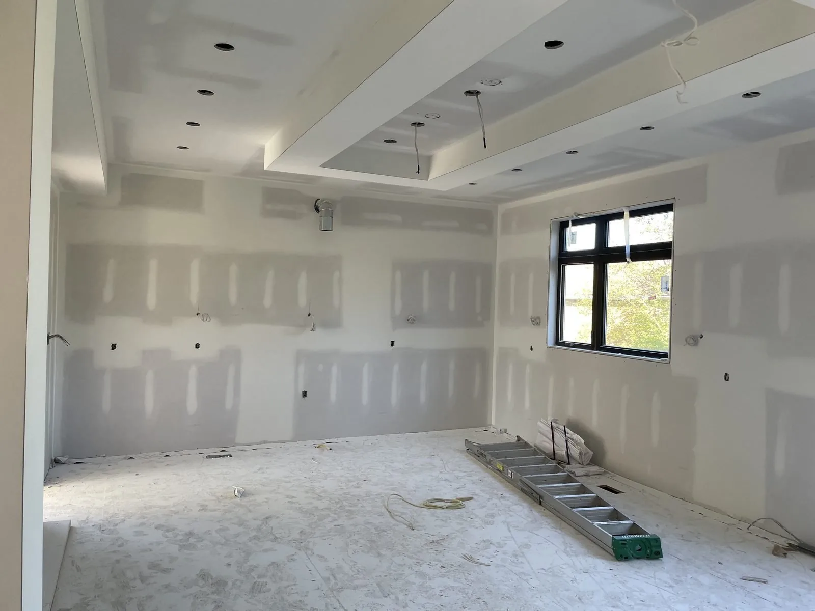 Custom home coffered ceiling drywall Oakville