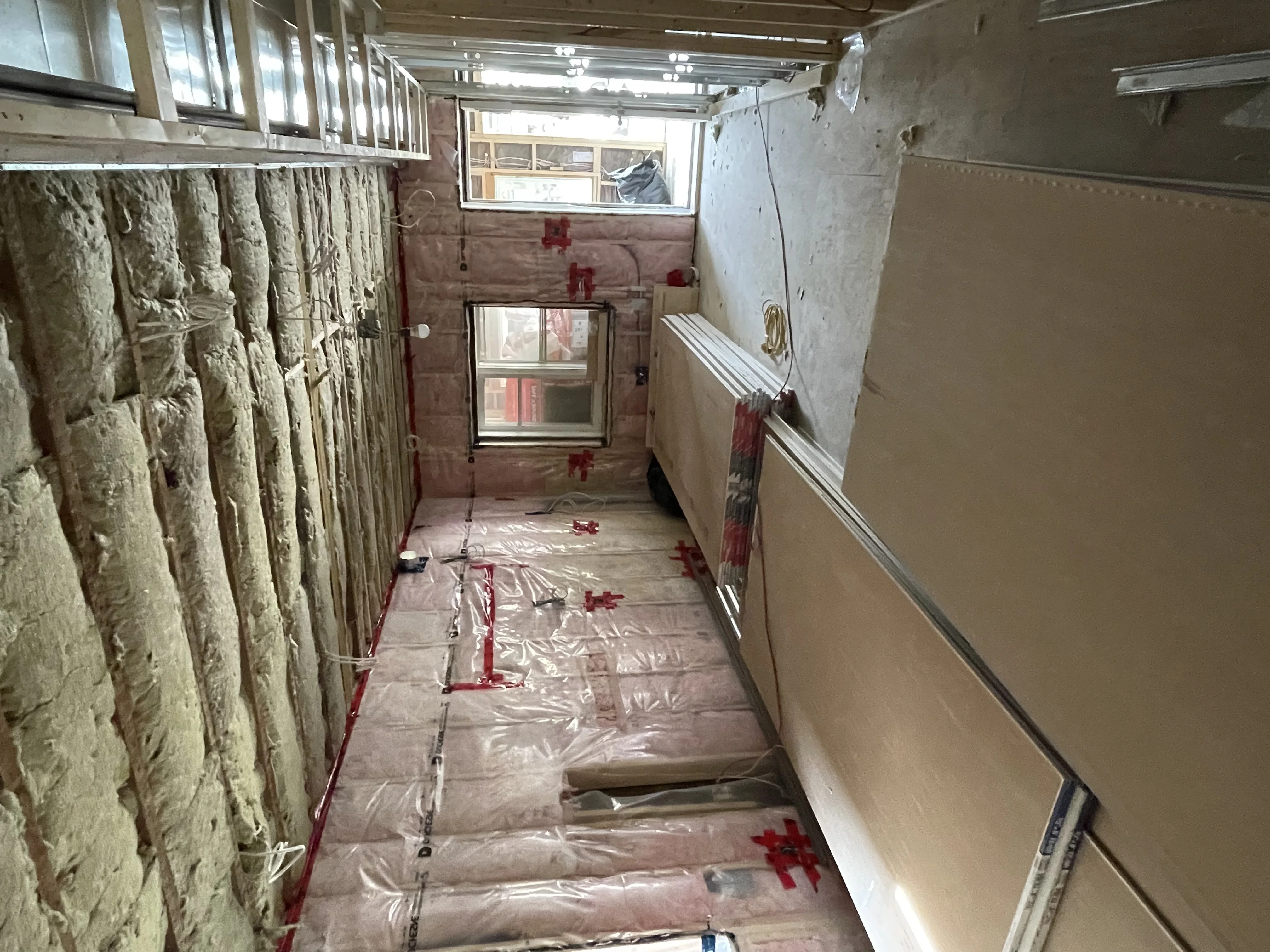 Batt Insulation and Vapour Barrier Ready for Drywall